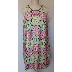 Women's Crown & Ivy Dress - Neon Color Embroidered Sleeveless  Size M